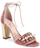 Kate Spade New York Iverna Pearl-studded Open-toe Pumps Women's Shoes