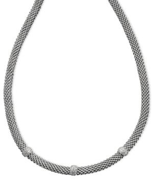 Diamond Necklace, Sterling Silver Diamond Mesh (1/4 Ct. T.w.)