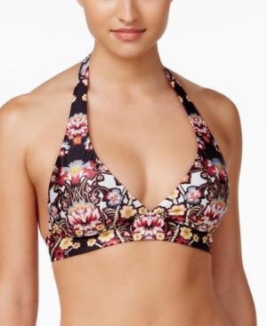 Becca Havana Floral-print Bikini Top Women's Swimsuit