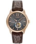 Citizen Men's Automatic Grand Classic Brown Leather Strap Watch 42mm Nb4003-01h
