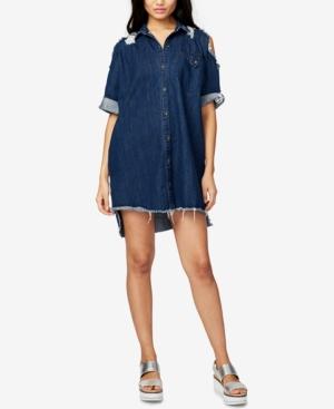 Rachel Rachel Roy Ripped Denim Shirtdress, Only At Macy's