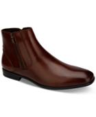 Kenneth Cole Men's Aaron Leather Zip Boots Men's Shoes