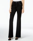 Inc International Concepts Deep Black Wash Flared Jeans, Only At Macy's