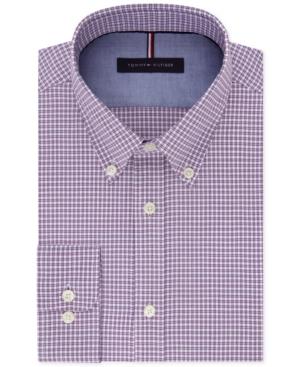 Tommy Hilfiger Men's Slim-fit Soft Touch Non-iron Check Dress Shirt