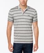 Hugo Boss Green Men's Paddy Heather Stripe Polo