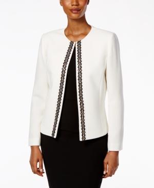 Tahari Asl Ponte Beaded Blazer