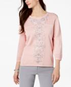 Alfred Dunner Lakeshore Drive Embroidered Sweater