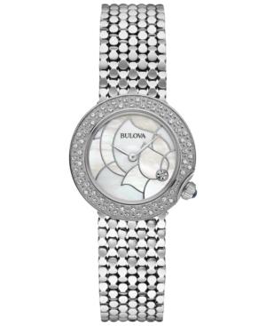 Bulova Women's Diamond Accent Stainless Steel Bracelet Watch 28mm 96r209 - A Macy's Exclusive