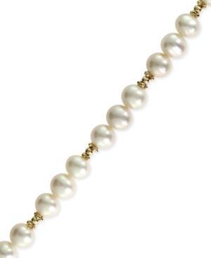 Effy Cultured Freshwater Pearl Station Bracelet In 14k Gold (8mm)