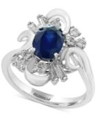 Royale Bleu By Effy Sapphire (1-3/8 Ct. T.w.) And Diamond (3/8 Ct. T.w.) Ring In 14k White Gold
