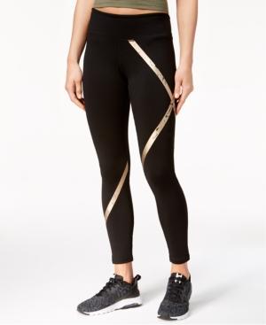 Jessica Simpson The Warm Up Metallic-stripe Leggings