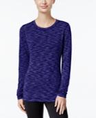 Ideology Space-dyed Brush Lined Fleece Base-layer Top, Only At Macy's
