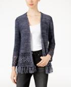 Style & Co. Fringe Open-front Cardigan, Only At Macy's