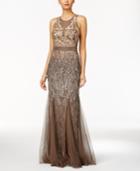 Adrianna Papell Embellished Mermaid Gown