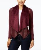 Kut From The Kloth Faux-leather-trim Draped Jacket