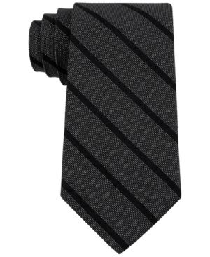 Calvin Klein Men's Gold Glimmer Repps Stripe Slim Tie