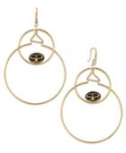Sis By Simone I Smith Double Drop Halo Earrings In 18k Gold Over Sterling Silver