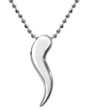 Little Cities By Alex Woo Horn Pendant Necklace In Sterling Silver