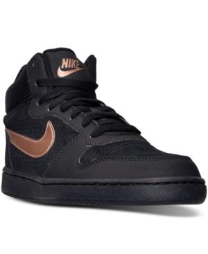 Nike Women's Court Borough Mid Premium Casual Sneakers From Finish Line