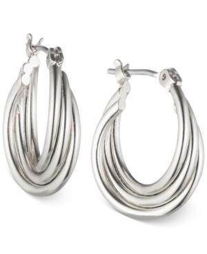Nine West Twisted 1/2 Hoop Earrings