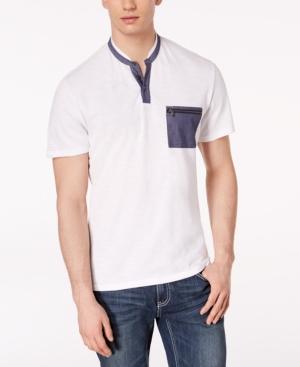 I.n.c. Men's Contrast Pocket Henley, Created For Macy's