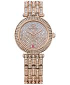 Juicy Couture Women's Cali Crystal Accent Rose Gold-tone Stainless Steel Bracelet Watch 34mm 1901377