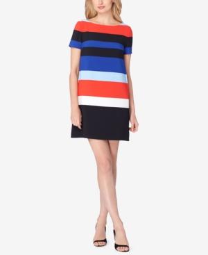 Tahari Asl Striped Shift Dress