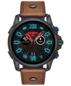 Diesel Men's Full Guard 2.0 Brown Leather Strap Touchscreen Smart Watch 48mm