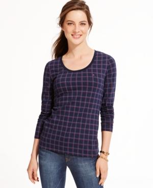 Tommy Hilfiger Plaid Long-sleeve Tee