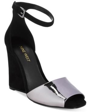 Nine West Roree Two-piece Wedge Sandals Women's Shoes