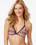 Kenneth Cole Printed Triangle Bikini Top Women's Swimsuit