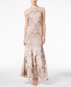Calvin Klein Lace Sequined Mermaid Gown
