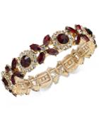Charter Club Gold-tone Crystal & Stone Stretch Bracelet, Created For Macy's