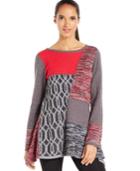 Style & Co. Petite Patchwork Tunic Sweater, Only At Macy's