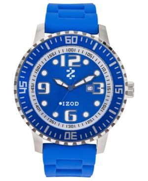 Izod Watch, Unisex Blue Rubber Strap 55mm Izs4-6blue