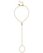 Rachel Rachel Roy Gold-tone Crystal Hand Chain