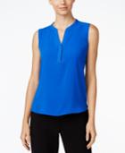 Calvin Klein Stud-trim Split-neck Shell