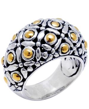 The Eclipse Signature Sterling Silver Ring Embellished By 18k Gold Accents Dots