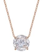 Danori Rose Gold-tone Round Crystal Pendant Necklace, Only At Macy's