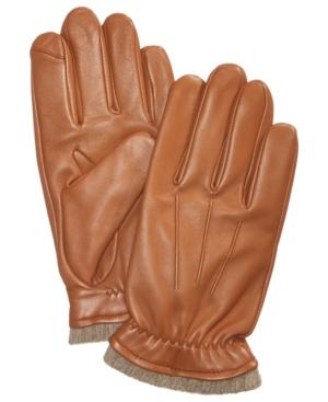 Club Room Men's Cashmere-lined Leather Gloves, Created For Macy's