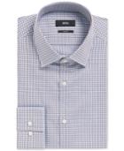 Boss Men's Slim-fit Plaid Cotton Dress Shirt