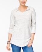 Style & Co Shirttail-hem Hoodie, Created For Macy's