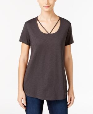 Style & Co Cutout-neck Top, Only At Macy's