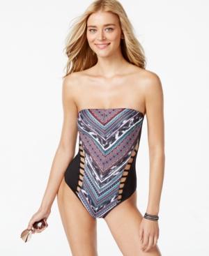 Kenneth Cole Cutout Strapless One-piece Swimsuit Women's Swimsuit