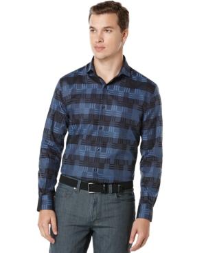 Perry Ellis Jacquard Buffalo Check Shirt