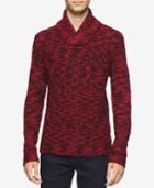 Calvin Klein Men's Asymmetric Cable-knit Shawl-collar Sweater Only At Macy's