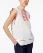 Weekend Max Mara Crasso Cotton Embroidered Top