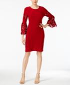 Alfani Lace-sleeve A-line Dress, Only At Macy's