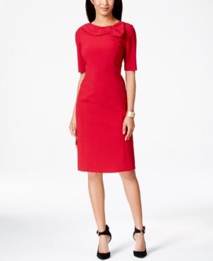 Tahari Asl Bow-collar Sheath Dress