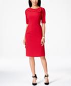 Tahari Asl Bow-collar Sheath Dress